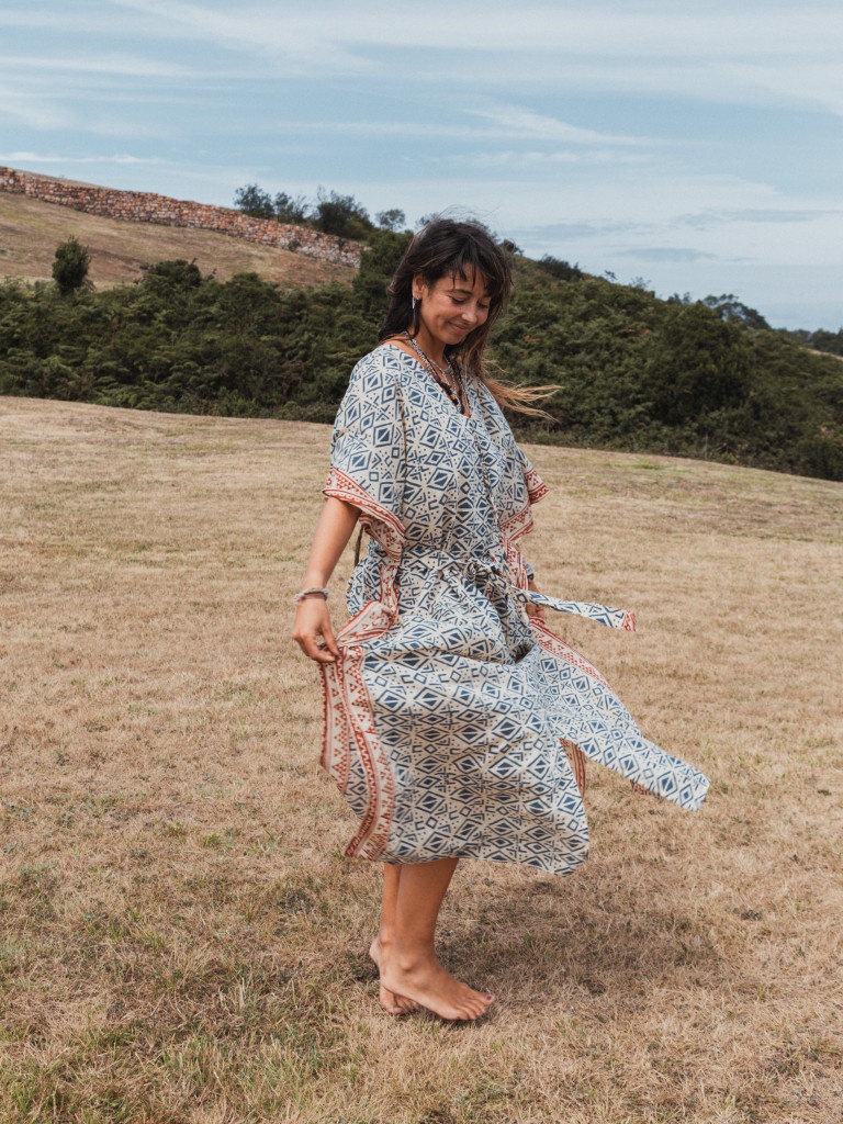 NUESTRA MAGIA HANDBLOCK DRESS/KAFTAN
