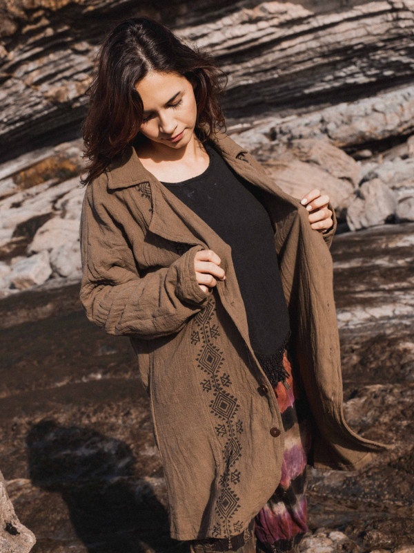 KAHLÚA BROWN LONG JACKET