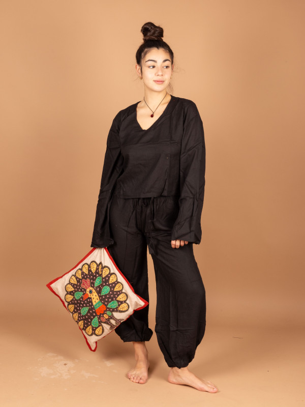 SET PIJAMA CALMA NEGRO