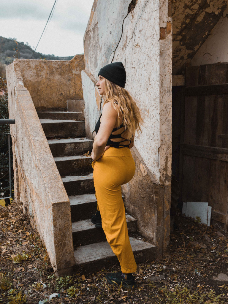 BUTTERFLY MUSTARD TROUSERS