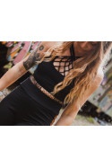 BLACK MACRAMÉ TOP