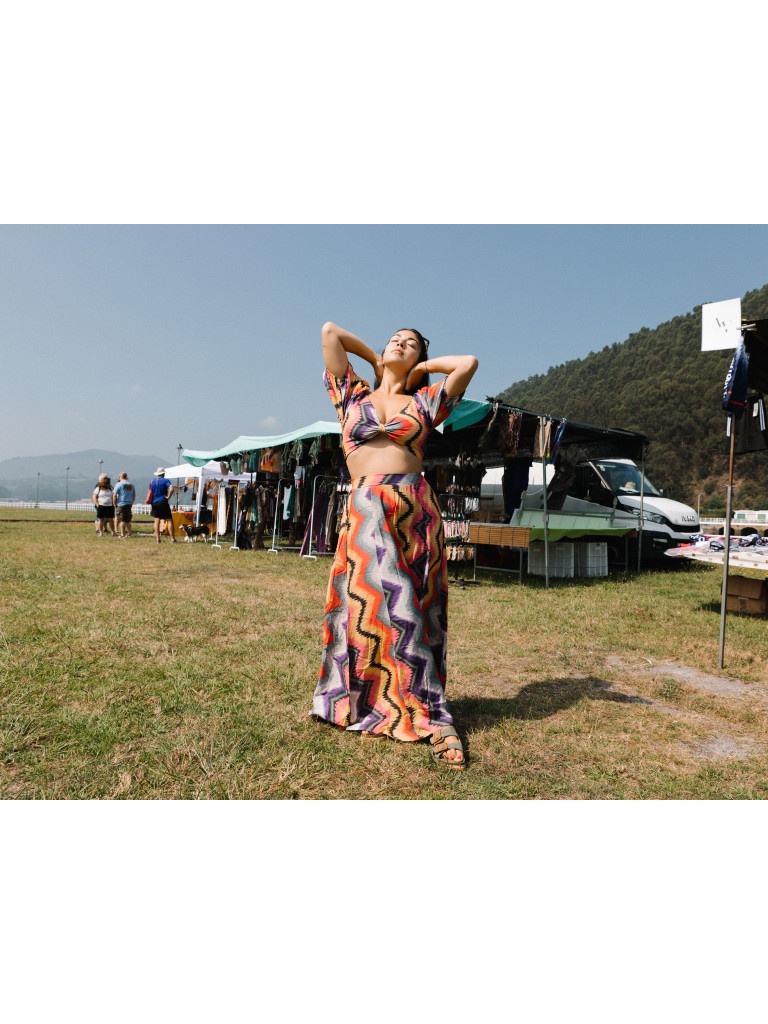 CONJUNTO MAZUNTE  TOP + FALDA