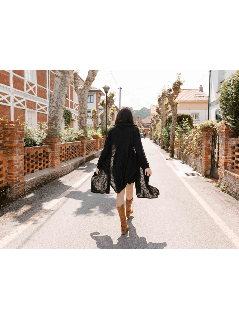 ORQUIDEA JACKET/ KIMONO BLACK